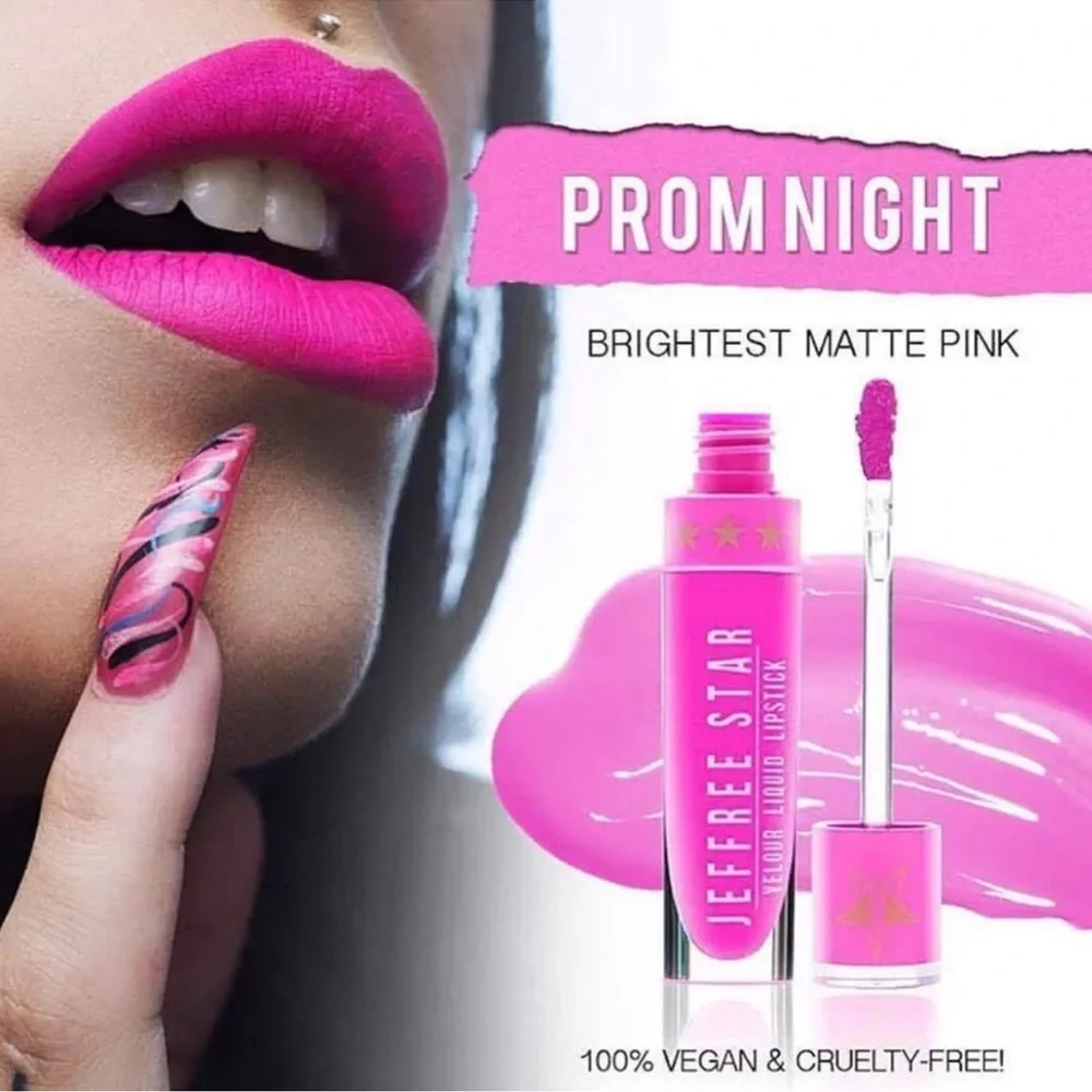 Jeffree Star Velour Liquid Lipstick Shade Prom Night Bright Matte Pink